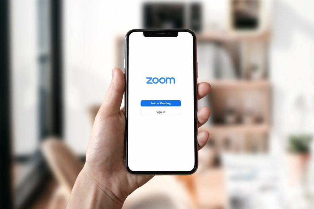 Zoom Calling on Smartphone